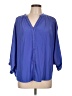 Chico's 100% Polyester Blue 3/4 Sleeve Blouse Size Lg (2) - photo 1