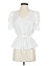 1.State 100% Polyester White Short Sleeve Blouse Size XS - photo 1
