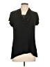 August Silk Black Short Sleeve Top Size L (petite) - photo 1