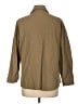 Unbranded Solid Tan 3/4 Sleeve Button-Down Shirt Size L - photo 2