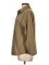 Unbranded Solid Tan 3/4 Sleeve Button-Down Shirt Size L - photo 5