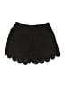 Madewell Hearts Black Scallop-Hem Pull-On Shorts Size XS - photo 1