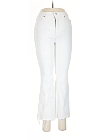 Madewell Cali Demi-Boot Jeans in Pure White: Raw-Hem Edition (view 1)