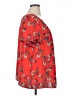 Unbranded 100% Polyester Floral Red Short Sleeve Blouse Size XL (estimated) - photo 4
