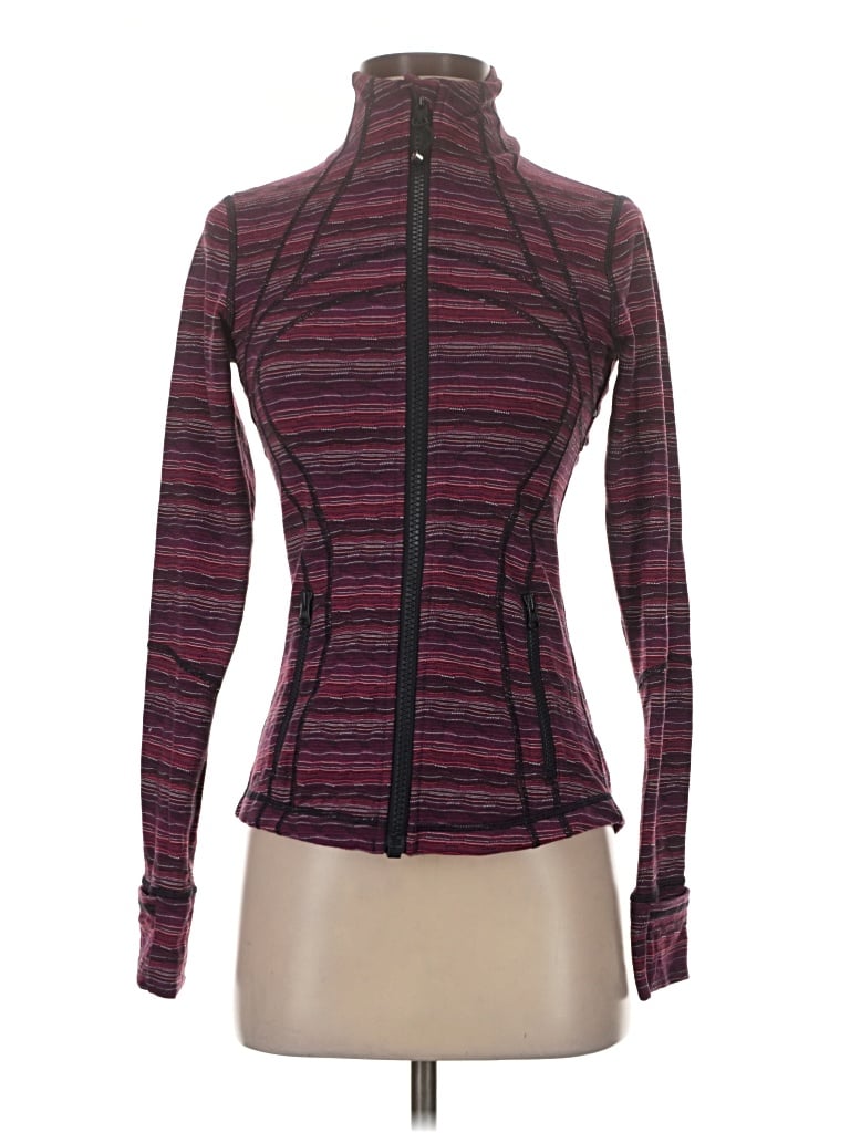 Pre-owned Lululemon Athletica Track Jacket In Purple