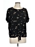 Buffalo by David Bitton 100% Viscose Black Short Sleeve Blouse Size L - photo 1
