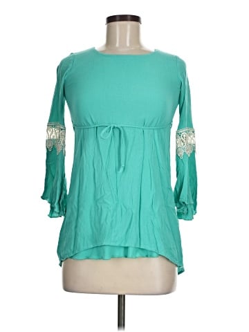 Wrapper 3/4 Sleeve Blouse (view 1)