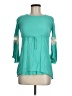 Wrapper 100% Polyester Teal 3/4 Sleeve Blouse Size 7 - photo 1