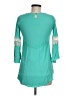 Wrapper 100% Polyester Teal 3/4 Sleeve Blouse Size 7 - photo 2