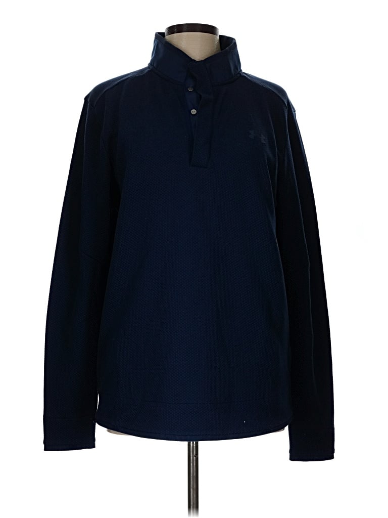 Pre-owned Under Armour Long Sleeve Polo Shirt In Blue