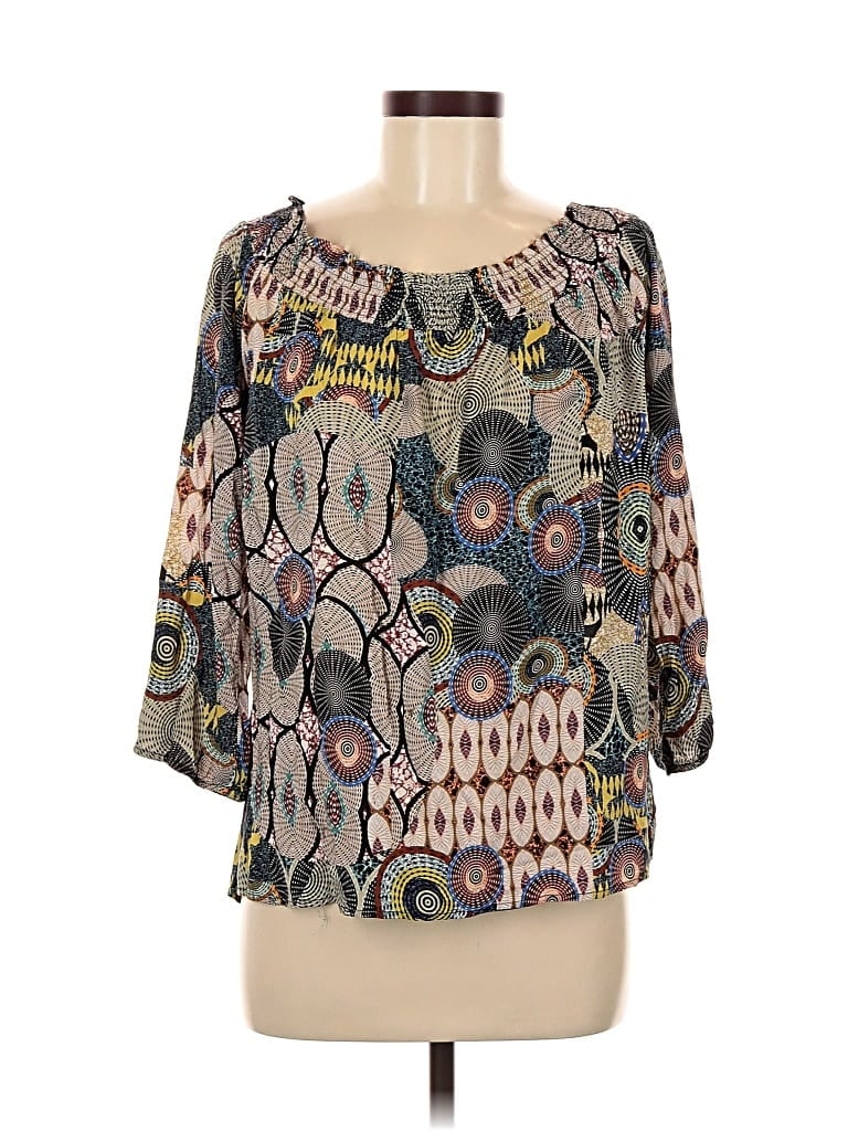 Pre-owned Desigual 3/4 Sleeve Blouse In Gray