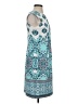 Studio One Print Teal Casual Dress Size 4 - photo 4