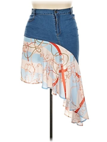 Unbranded Denim Skirt (view 1)