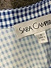 Sara Campbell Checkered-gingham Blue Sleeveless Blouse Size 2 - photo 7