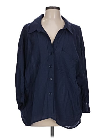 Quzu 3/4 Sleeve Button-Down Shirt (view 1)