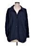 Quzu Blue 3/4 Sleeve Button-Down Shirt Size L - photo 1