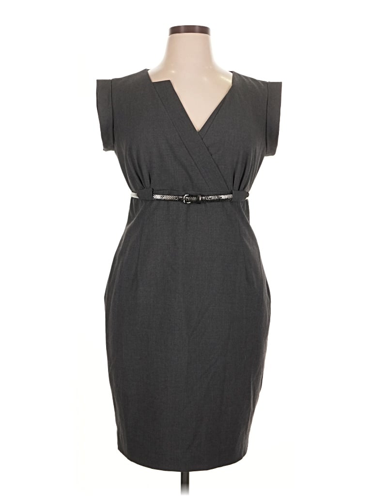 Pre-owned Calvin Klein Cocktail Dress In Gray