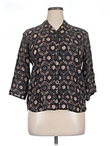 Apana 3/4 Sleeve Button-Down Shirt (view 1)