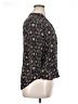 Apana Print Black 3/4 Sleeve Button-Down Shirt Size XL - photo 4