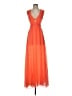 BCBGMAXAZRIA 100% Polyester Orange Cocktail Dress Size 0 - photo 1