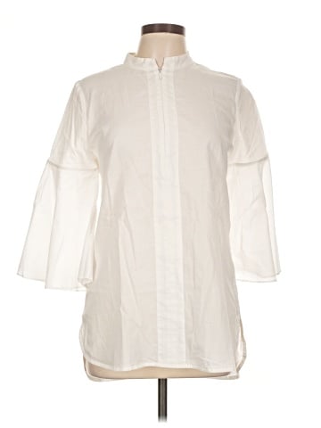 Anne Fontaine 3/4 Sleeve Button-Down Shirt (view 1)