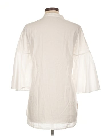 Anne Fontaine 3/4 Sleeve Button-Down Shirt (view 2)