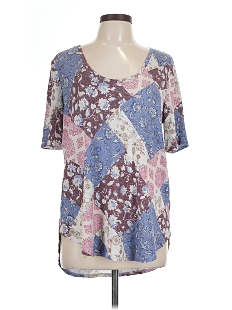 Pre-owned 24/7 Maurices Short Sleeve T-shirt In Purple