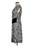 Connected Apparel Paisley Gray White Cocktail Dress Size 6 - photo 5