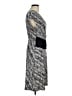 Connected Apparel Paisley Gray White Cocktail Dress Size 6 - photo 4