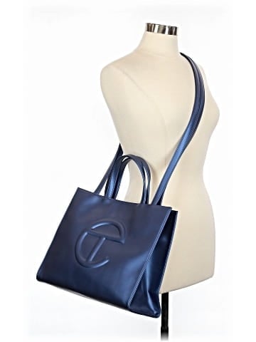 Telfar Metallic Vegan Leather Medium Shopping Bag  (view 2)