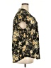 Siren Lily Floral Black Short Sleeve Blouse Size 2X - photo 4