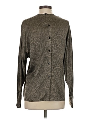 Linda Allard Ellen Tracy Long Sleeve Silk Top (view 2)