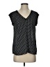 DR2 100% Polyester Polka Dots Black Short Sleeve Blouse Size S (petite) - photo 1