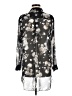 River Island Floral Silver Long Sleeve Blouse Size 8 - photo 2