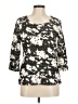 Laura Ashley Gray 3/4 Sleeve Top Size M (petite) - photo 1