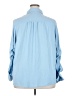 Unbranded 100% Polyester Solid Blue 3/4 Sleeve Blouse Size XXL - photo 2