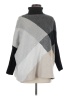 Joseph A. Color Block Gray Poncho Size M - photo 1
