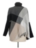 Joseph A. Color Block Gray Poncho Size M - photo 2