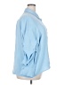 Unbranded 100% Polyester Solid Blue 3/4 Sleeve Blouse Size XXL - photo 4