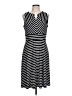Unbranded Stripes Black Casual Dress Size 12 - photo 1