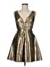 Karlie Metallic Gold Cocktail Dress Size M - photo 1