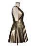 Karlie Metallic Gold Cocktail Dress Size M - photo 4