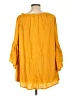 Feathers 100% Rayon Yellow Casual Dress Size L - photo 2