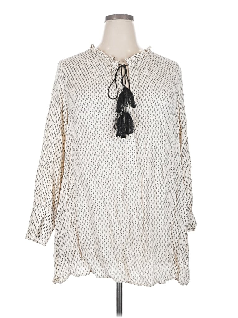 Pre-owned Ellos 3/4 Sleeve Blouse In Silver