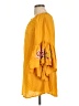 Feathers 100% Rayon Yellow Casual Dress Size L - photo 5