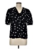 Shein 100% Polyester Hearts Black Short Sleeve Blouse Size 6 - photo 1