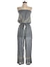 Lani Lau 100% Rayon Metallic Gray Jumpsuit Size S - photo 1
