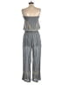 Lani Lau 100% Rayon Metallic Gray Jumpsuit Size S - photo 2