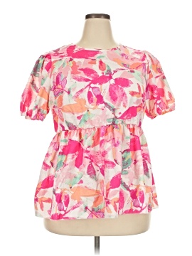 Shein Curve Short Sleeve Blouse