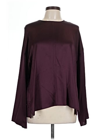 Vince. Long Sleeve Silk Top (view 1)
